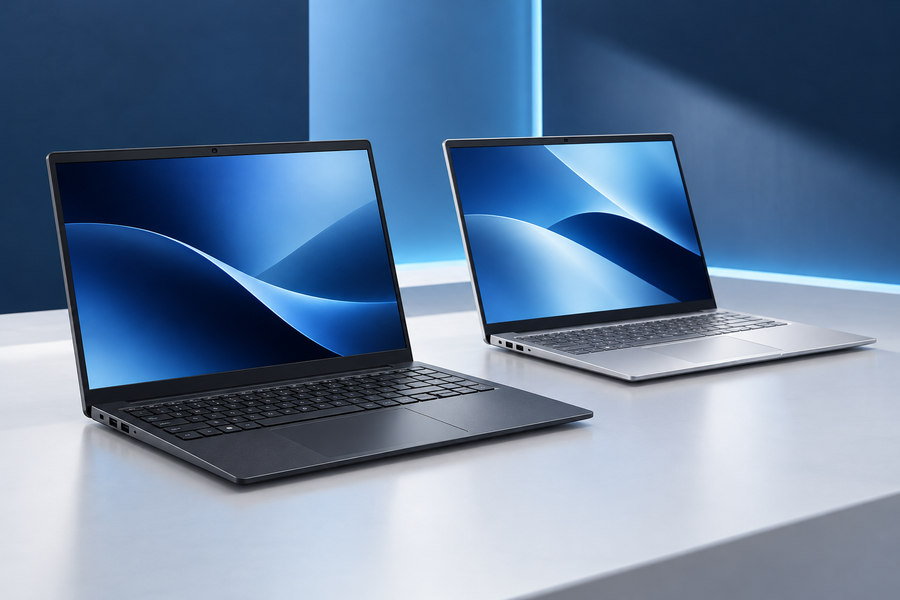 Illustrative black and silver laptops; conceptual image, actual Dell Inspiron 15 3520 units may differ